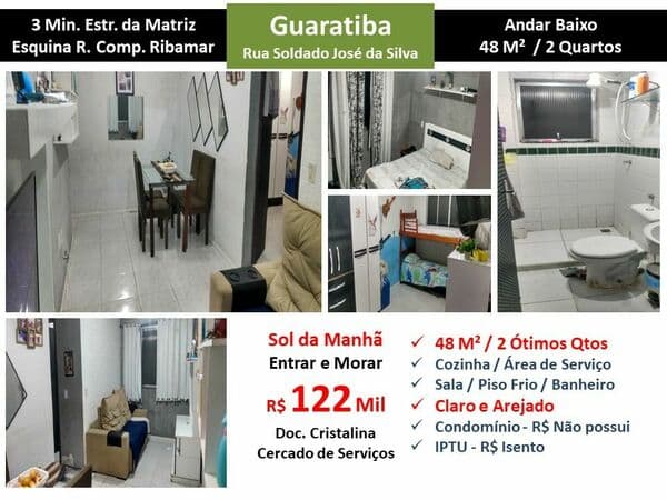 Apto Guaratiba Soldado Jose da Silva 48M²
