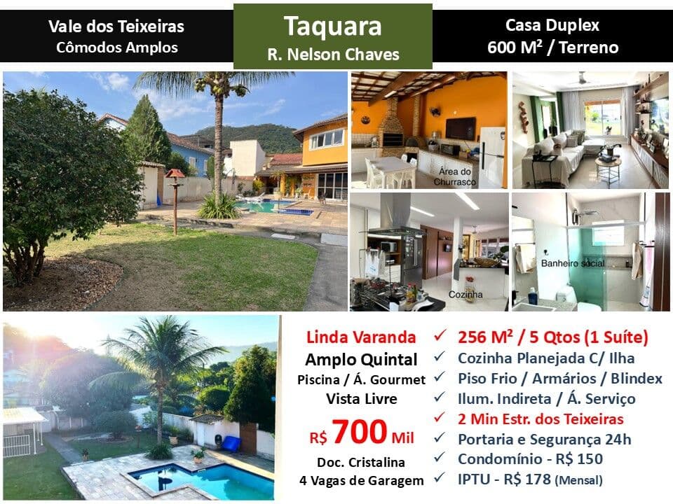 Casa JPA Taquara Vale dos Teixeiras 256M²