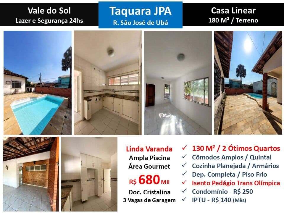 Casa JPA Taquara Vale do Sol 130M²