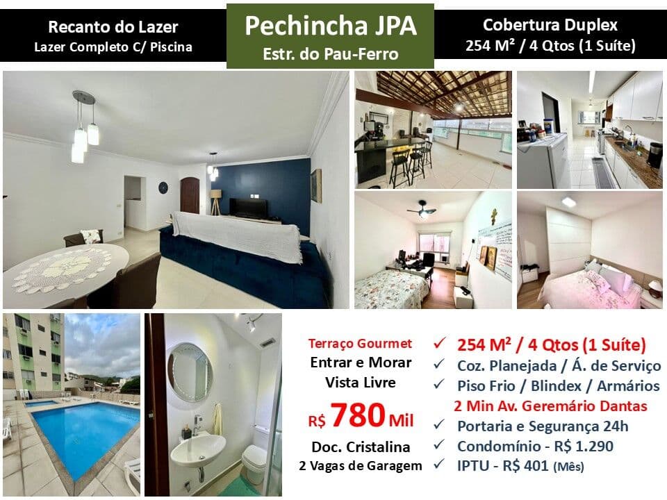 Cob JPA Pechincha Pau Ferro Recanto do Lazer 254M²