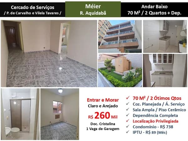 Apto Meier Aquidabã 70M²