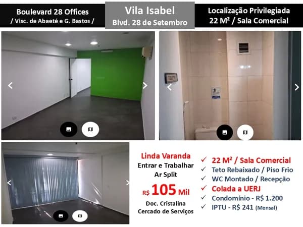 Sala Vila Isabel 28 Setembro Boulevard 28 Offices 22M²