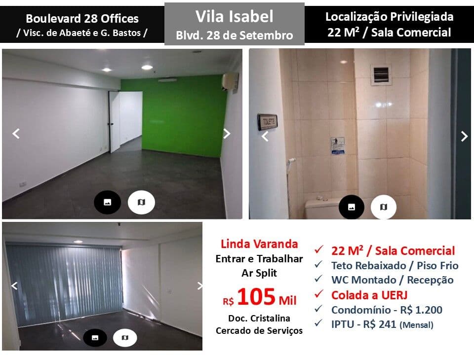 Sala Vila Isabel 28 Setembro Boulevard 28 Offices 22M²