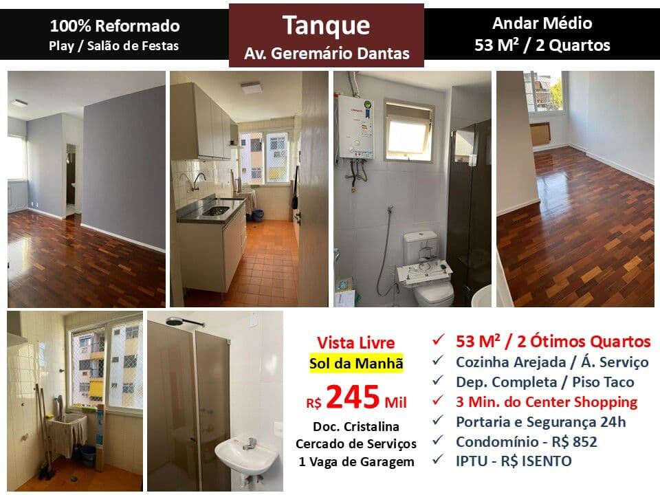 Apto JPA Tanque Geremário Dantas 53M²