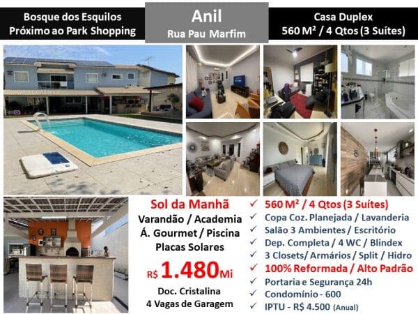 Casa JPA Anil Bosque dos Esquilos 560M²