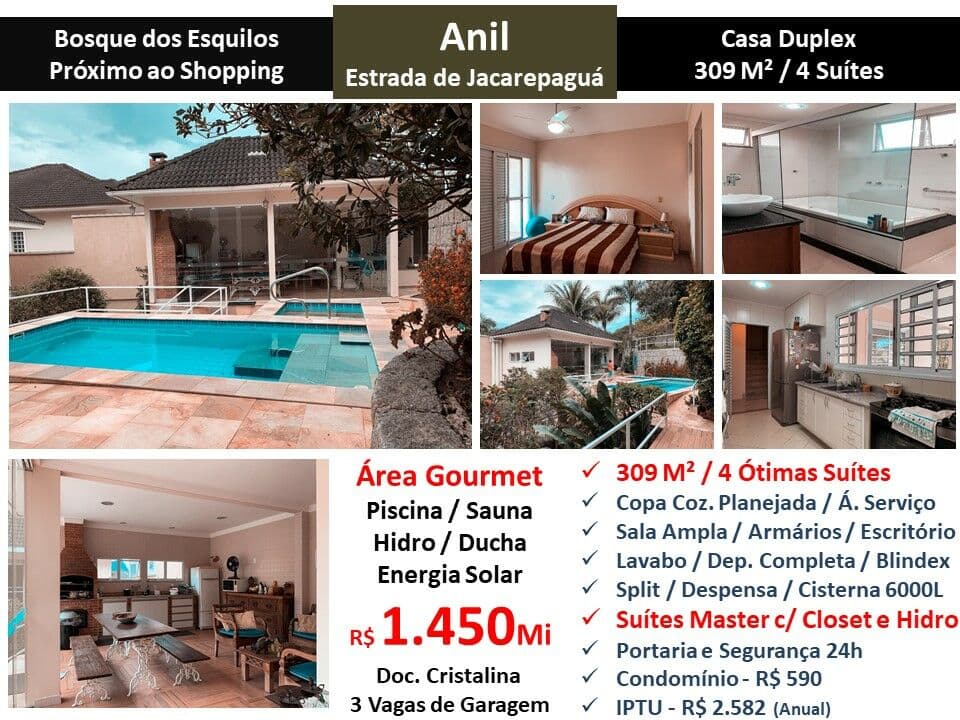 Casa JPA Anil Bosque dos Esquilos 309M²