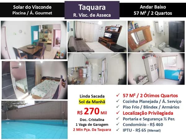Apto JPA Taquara Solar do Visconde 57M²