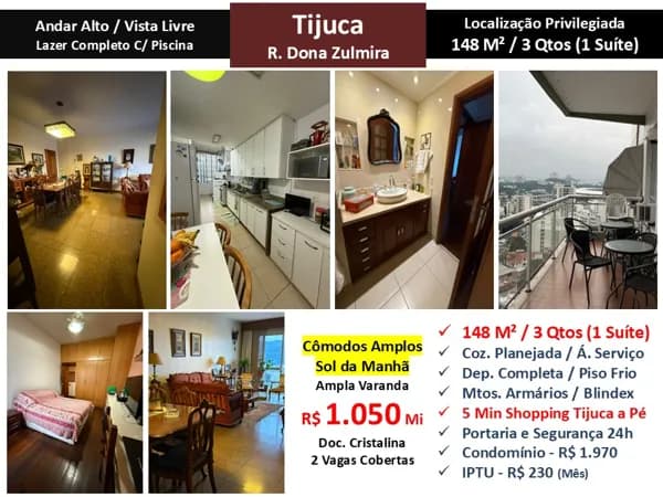 Apto Tijuca Dona Zulmira 148M²
