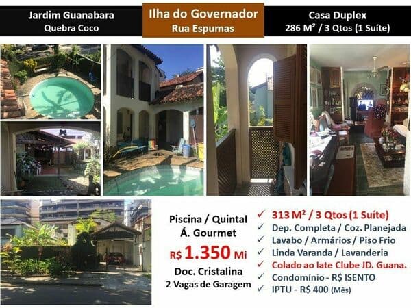 Sobrado em Rio de Janeiro - Jardim Guanabara