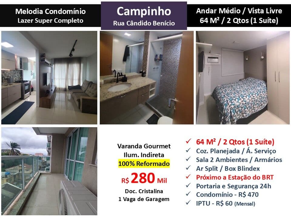 Apto JPA Campinho Cândido Benício Melodia 64M²