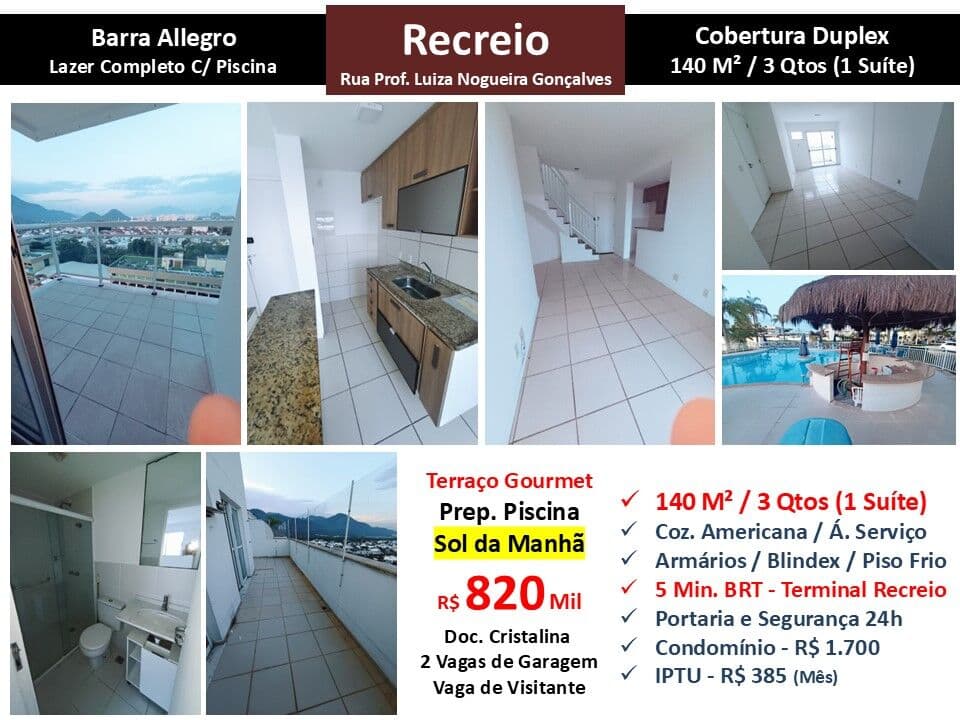 Cob Recreio Barra Allegro 140M²