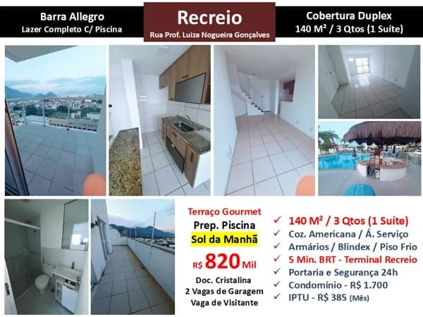 Cob Recreio Barra Allegro 140M²