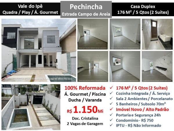 Casa JPA Pechincha Vale do Ipê 176M²