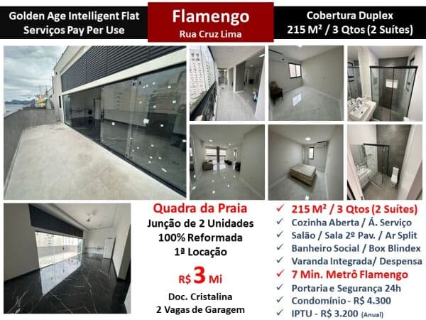 Cob Flamengo Cruz Lima Golden Age Intelligent Flat 215M²