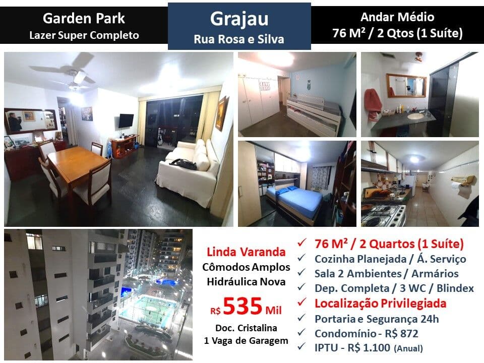 Apto Grajaú Rosa e Silva Garden Park 76M²