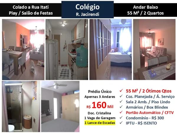 Apto Colégio Jacirendi 55M²