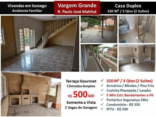 Casa Vargem Grande Vivendas em Sossego 320M²