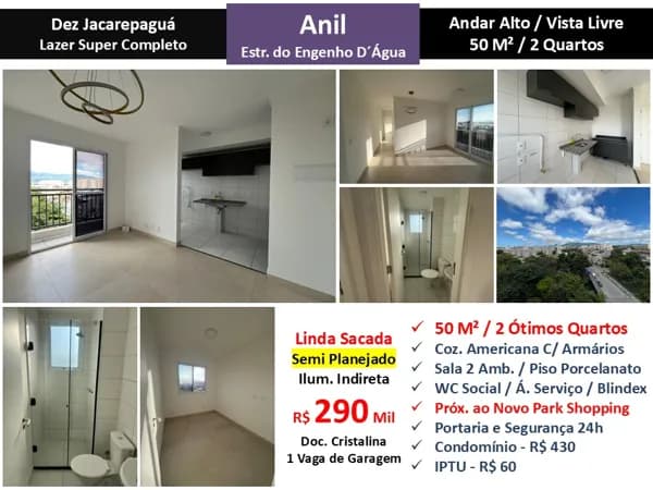 Apto JPA Anil Dez Jacarepaguá 50M²