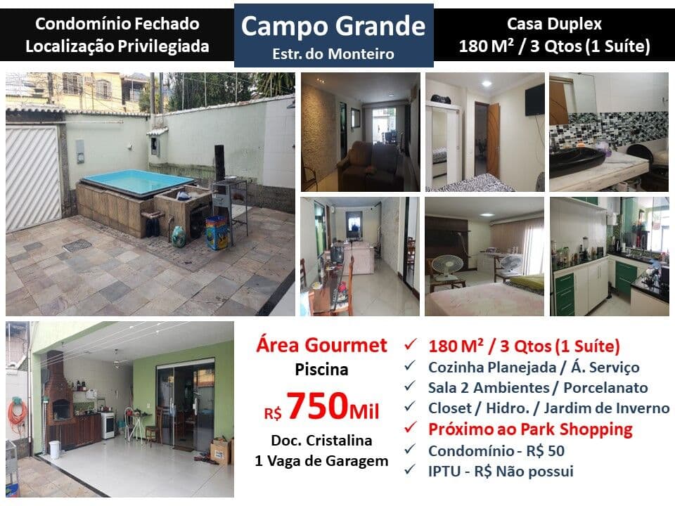 Casa Campo Grande Monteiro 180M²