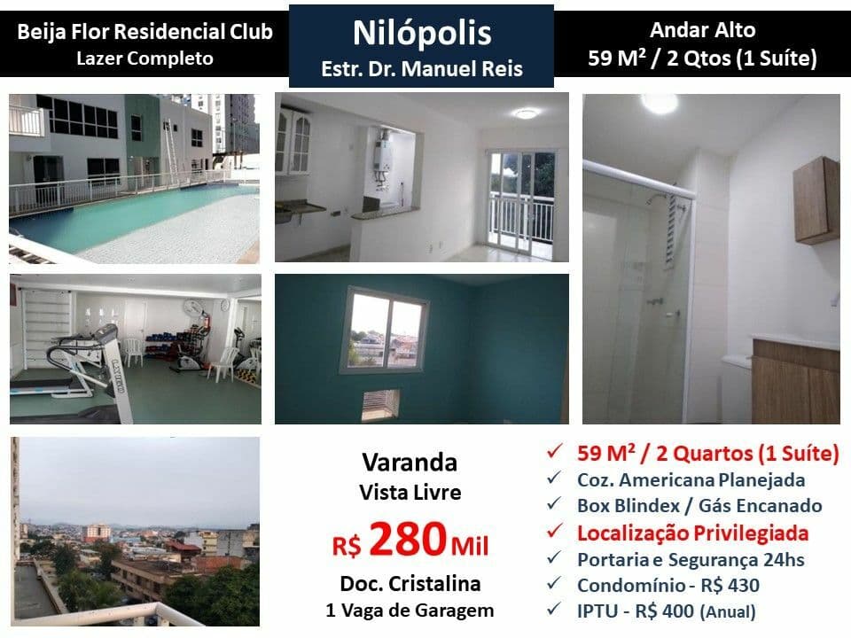 Apto Nilópolis Beija flor 59M²
