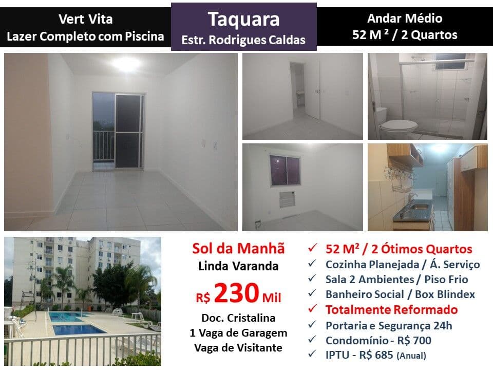 Apto JPA Taquara Vert Vita 52M² 6