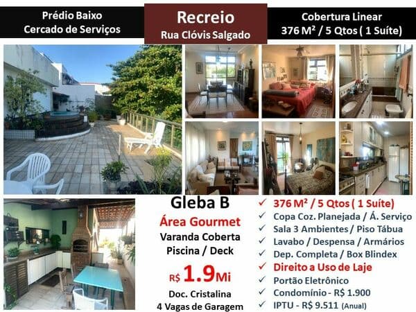 Cob Recreio Gleba B Clóvis Salgado 376M² Linear