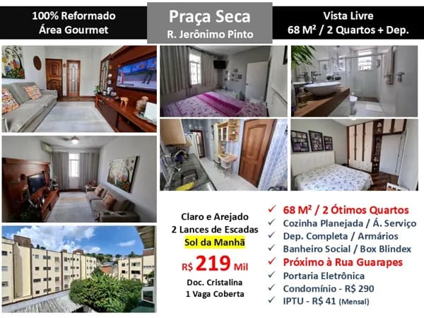 Apto JPA Praça Seca Jerônimo Pinto 68M²