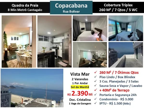 Cob Copacabana Bolivar 260M²