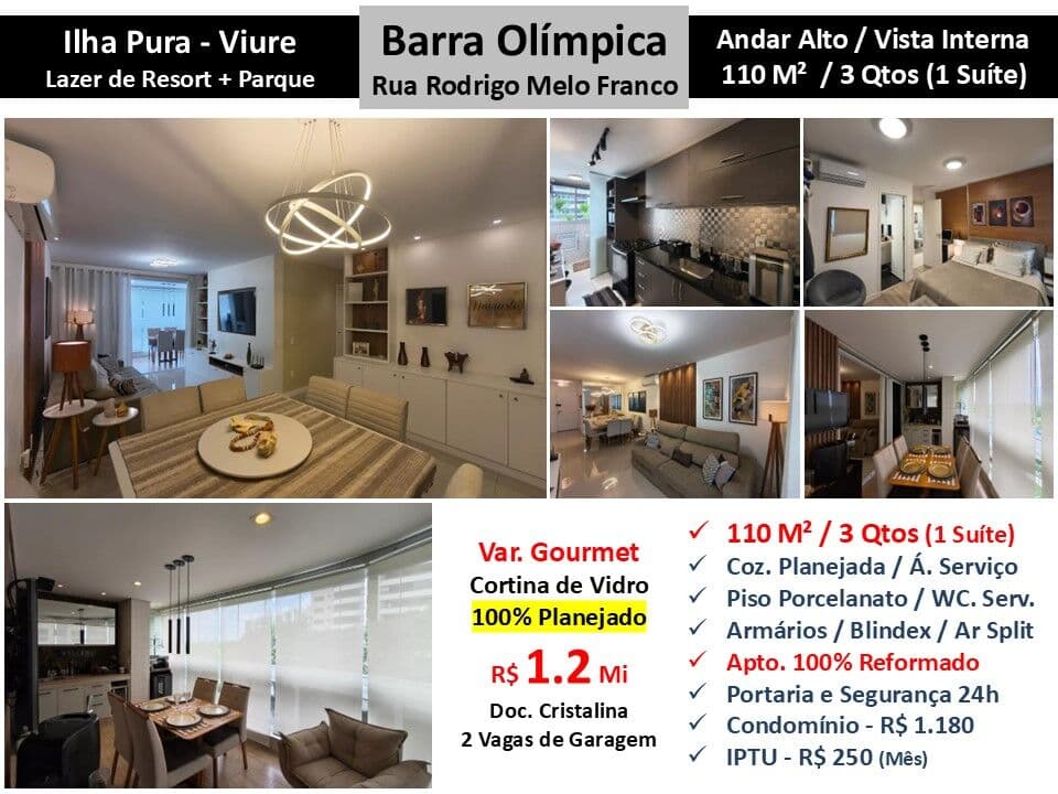 Apto Barra Olímpica Ilha Pura Viure 110M²