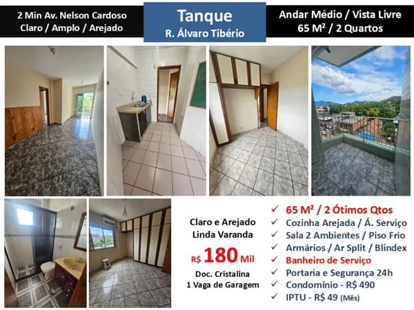 Apto JPA Tanque Álvaro Tibério 65M²