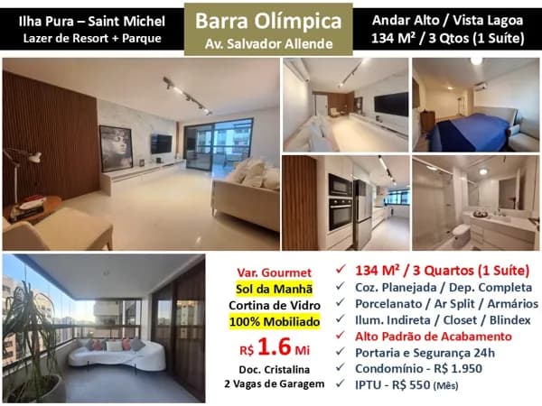 Apto Barra da Tijuca Ilha Pura Saint Michel 134M² 6