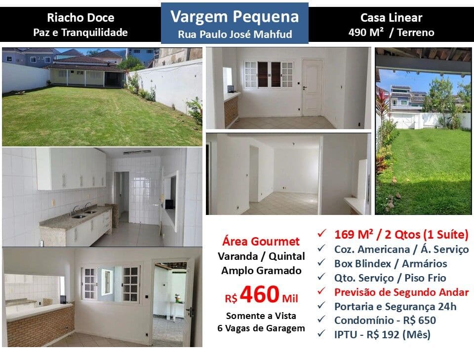 Casa Vargem Pequena Riacho Doce 169M² Linear