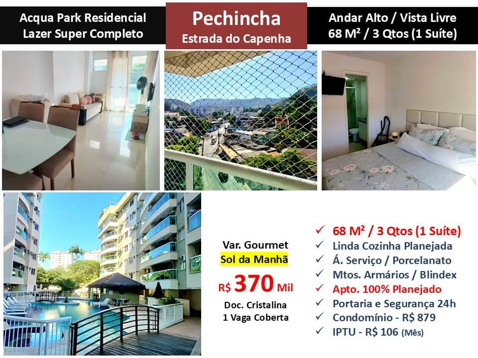 Apto JPA Pechincha Acqua Park 68M²