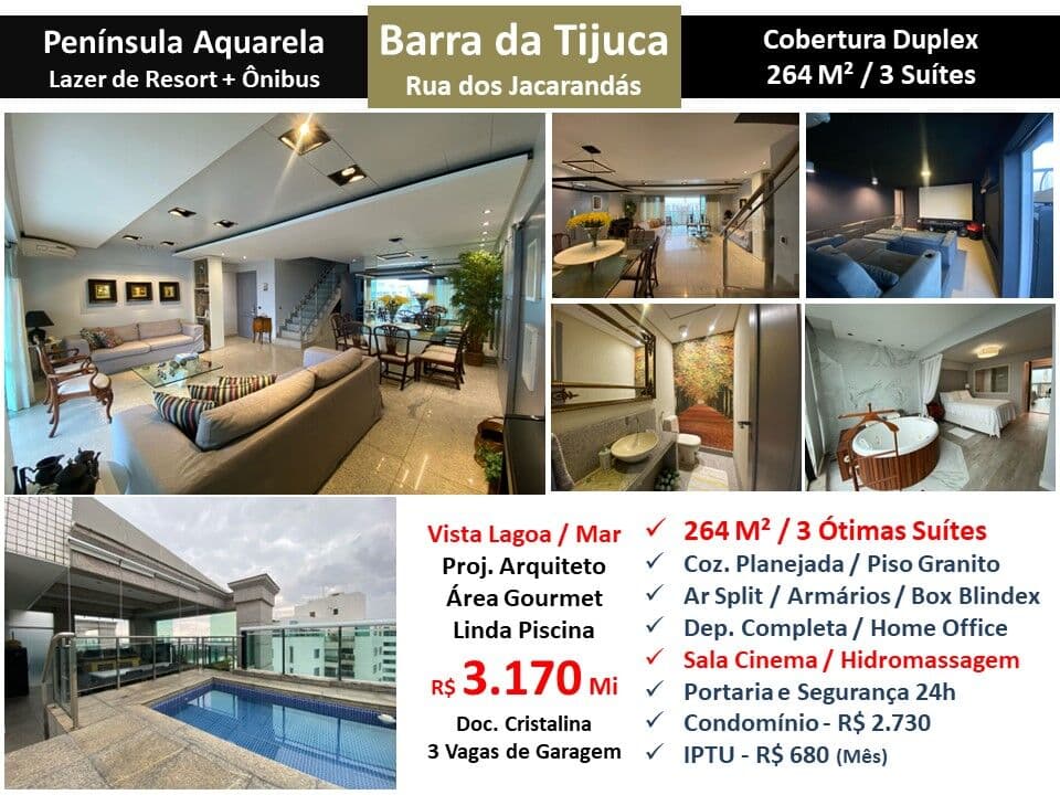 Cob Barra da Tijuca Península Aquarela 264M² 3