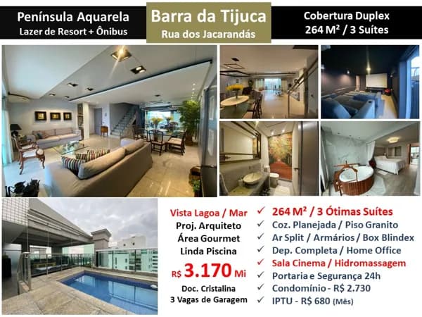 Cob Barra da Tijuca Península Aquarela 264M² 3