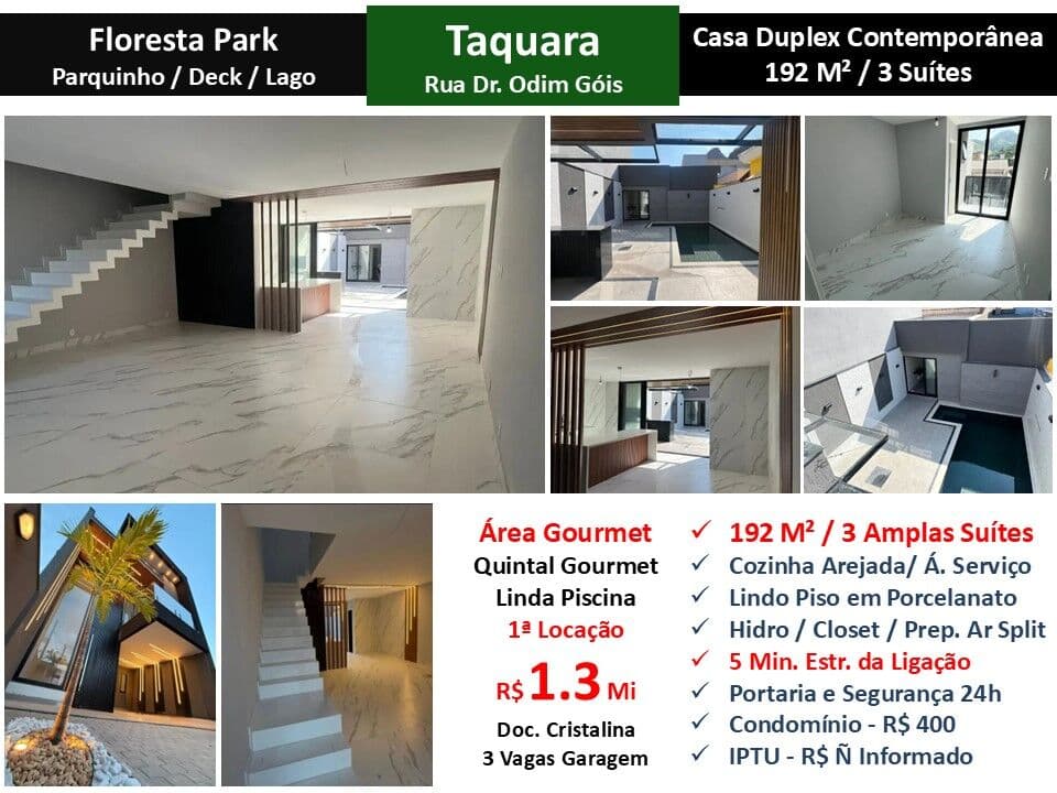 Casa JPA Taquara Dr. Odim Góis Floresta Park 192M²