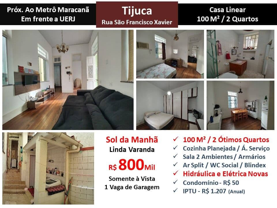 Casa Tijuca S.F. Xavier 100M² Linear