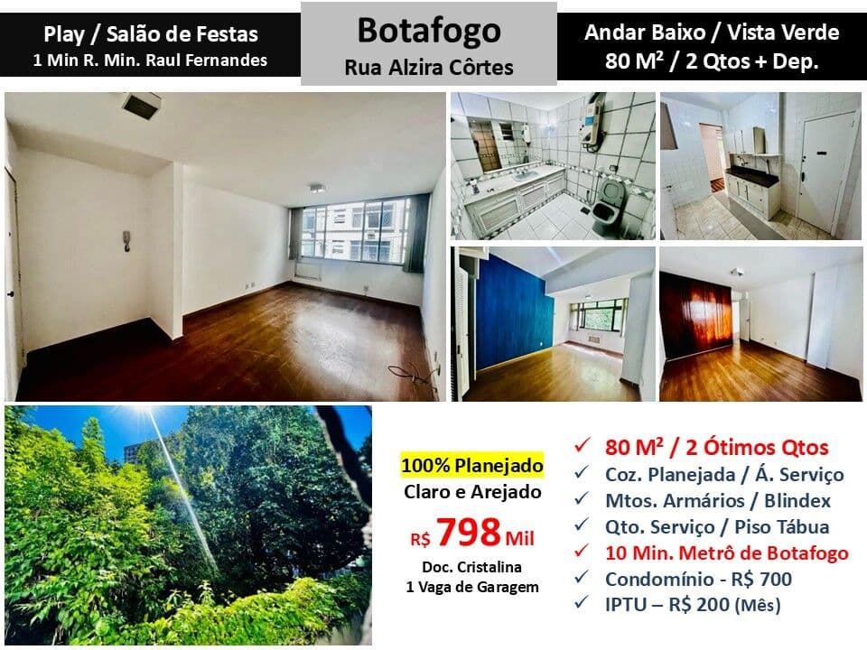 Apto Botafogo Alzira Côrtes 80M²