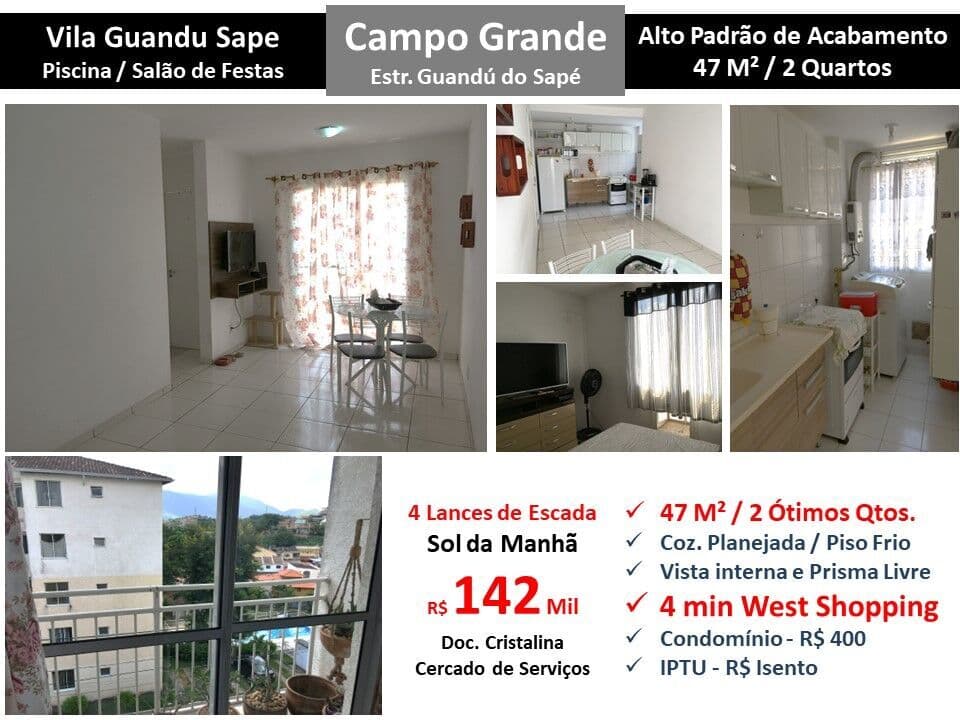 Apto Campo Grande Vila Guandu Sape 47M²