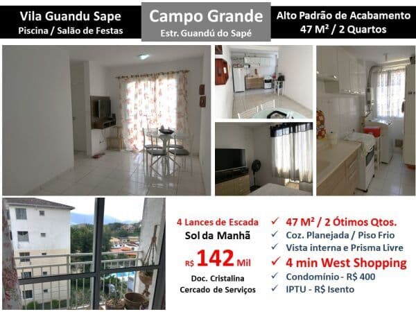 Apto Campo Grande Vila Guandu Sape 47M²