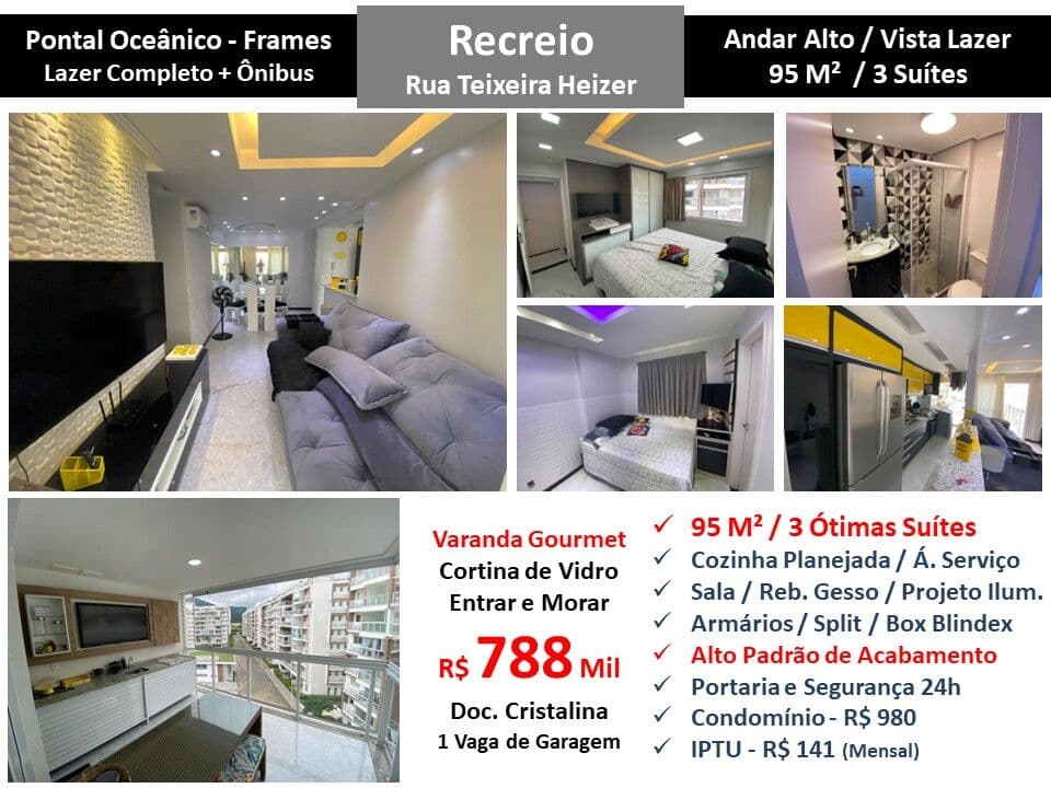 Apto Recreio Pontal Frames 95M² 2