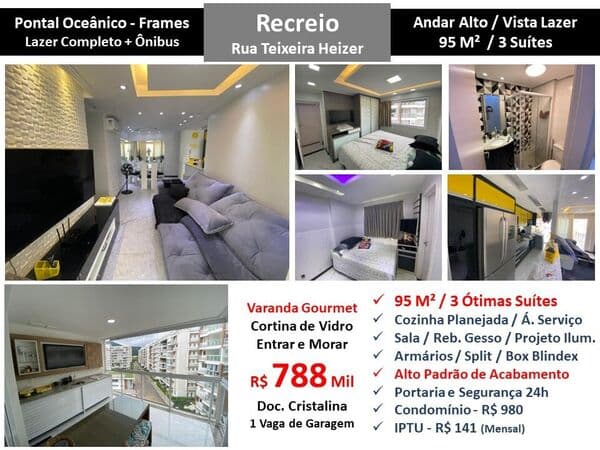 Apto Recreio Pontal Frames 95M² 2