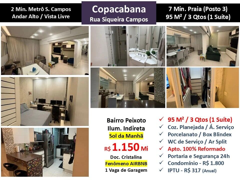 Apto Copacabana Siqueira Campos 95M²
