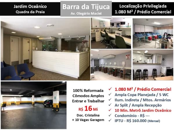 Prédio Barra da Tijuca JO Olegário Maciel 1080M²
