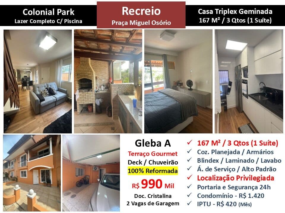 Casa Recreio Gleba A Colonial Park 167M²