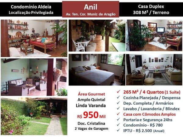 Casa JPA Anil Aldeia 265M²