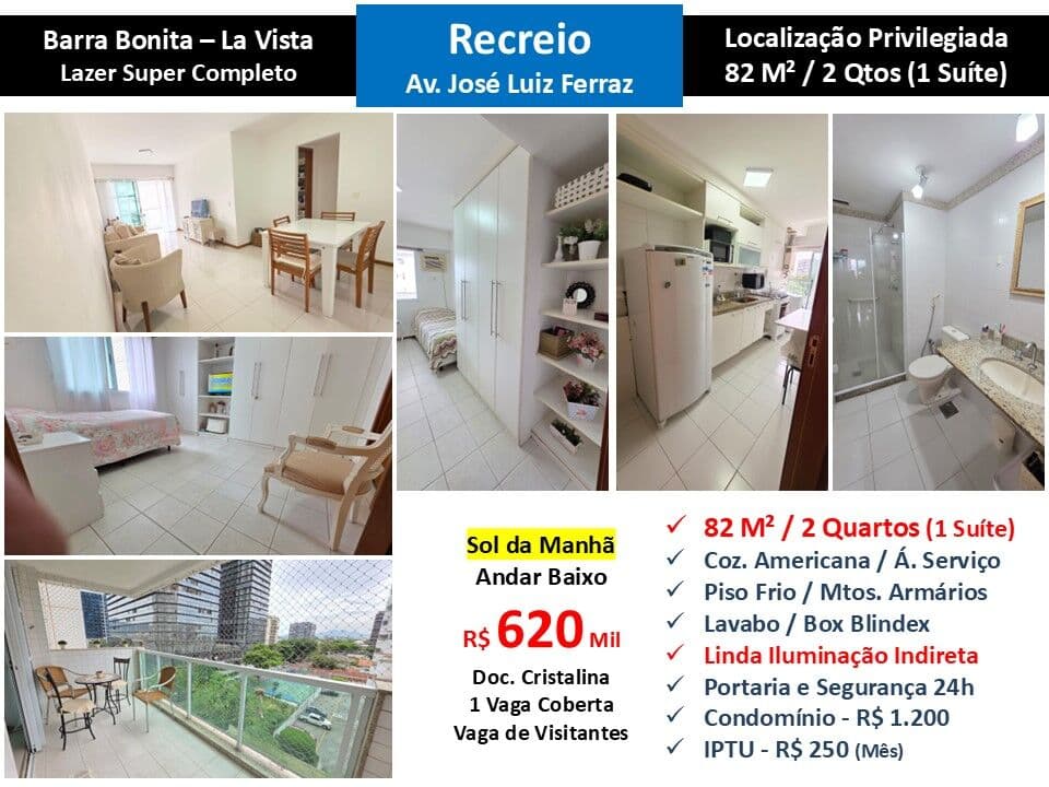 Apto Recreio Barra Bonita La Vista 82M²