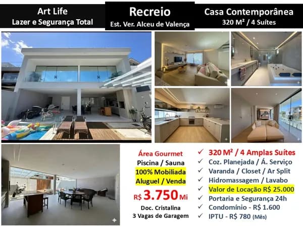 Casa Recreio Art Life 320M²