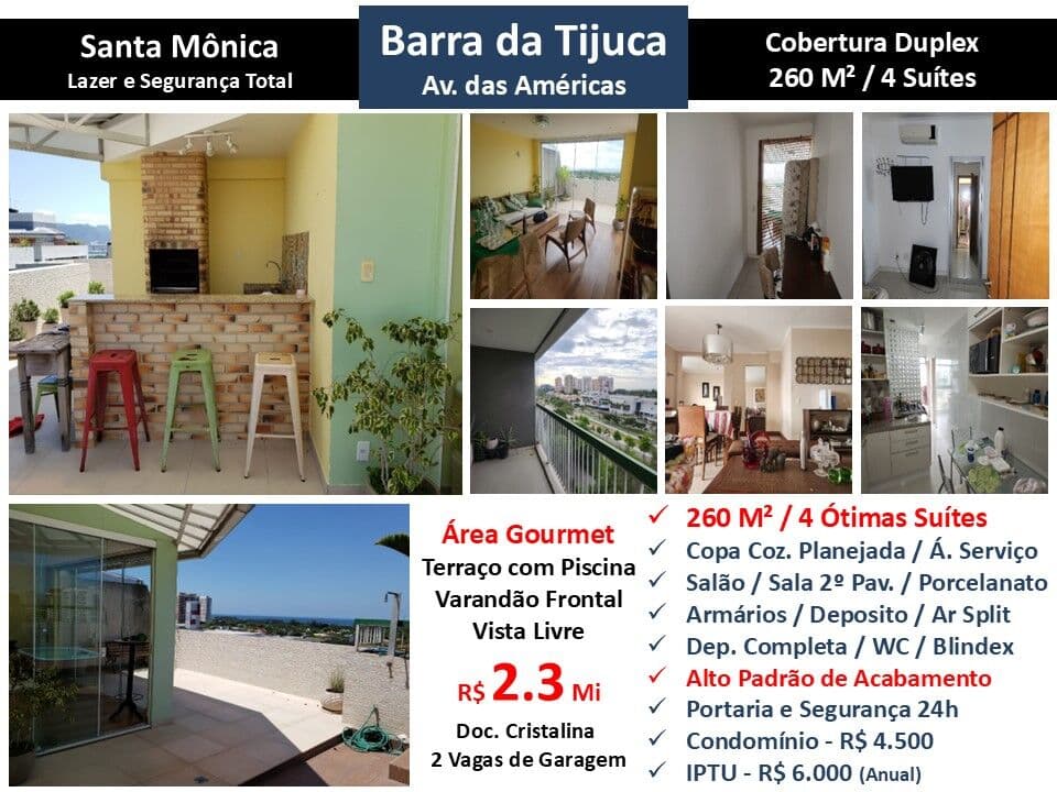 Cob Barra da Tijuca Santa Mônica 260M²