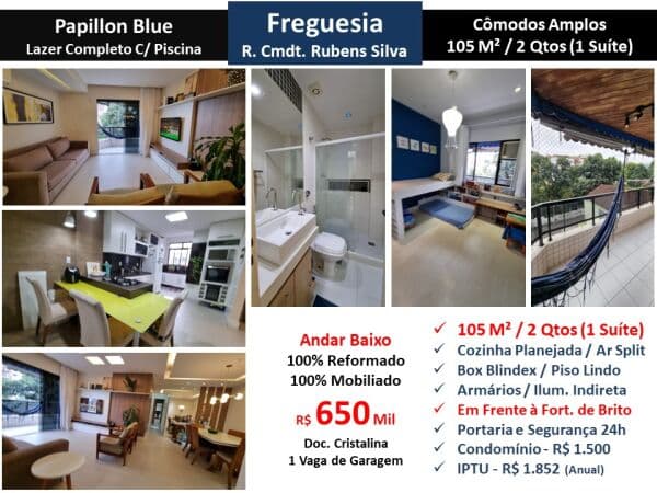 Apto JPA Freguesia Rubens Silva Papillon Blue 105M²
